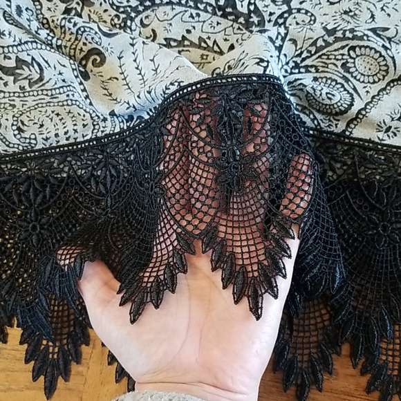 Free People sheer crop top with lace hem - Picture 6 of 7